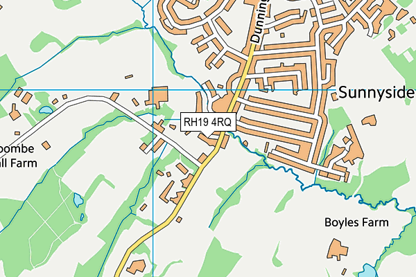 RH19 4RQ map - OS VectorMap District (Ordnance Survey)