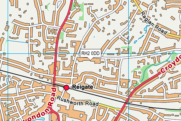RH2 0DD map - OS VectorMap District (Ordnance Survey)