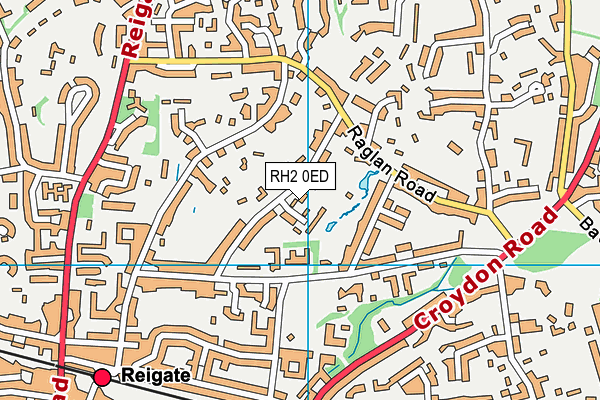RH2 0ED map - OS VectorMap District (Ordnance Survey)