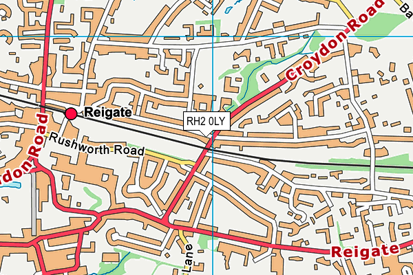 RH2 0LY map - OS VectorMap District (Ordnance Survey)