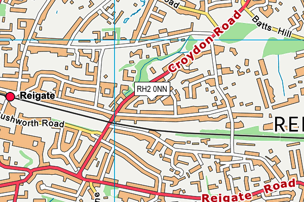RH2 0NN map - OS VectorMap District (Ordnance Survey)