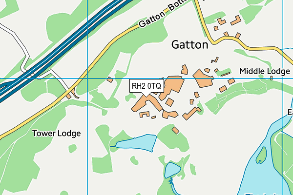 RH2 0TQ map - OS VectorMap District (Ordnance Survey)