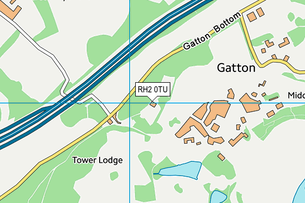 Reigate Hill Golf Club map (RH2 0TU) - OS VectorMap District (Ordnance Survey)