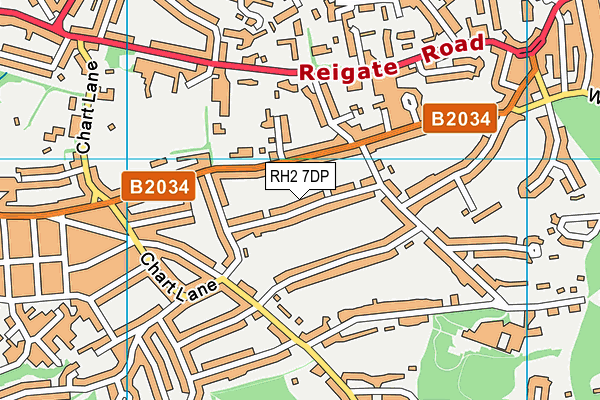 RH2 7DP map - OS VectorMap District (Ordnance Survey)