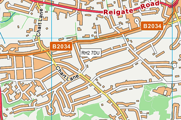 RH2 7DU map - OS VectorMap District (Ordnance Survey)