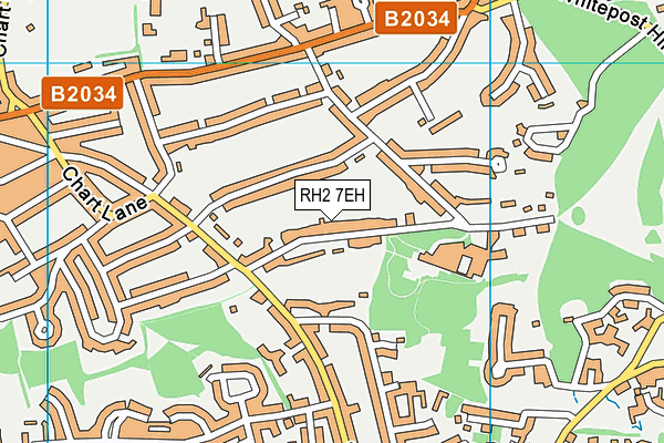 RH2 7EH map - OS VectorMap District (Ordnance Survey)