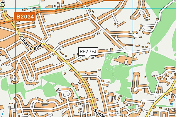 RH2 7EJ map - OS VectorMap District (Ordnance Survey)