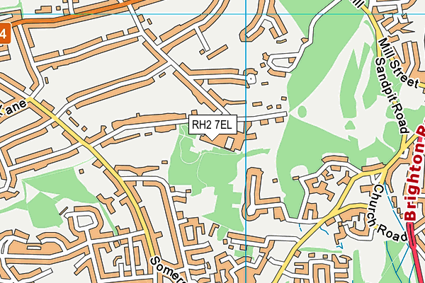 Dunottar School map (RH2 7EL) - OS VectorMap District (Ordnance Survey)
