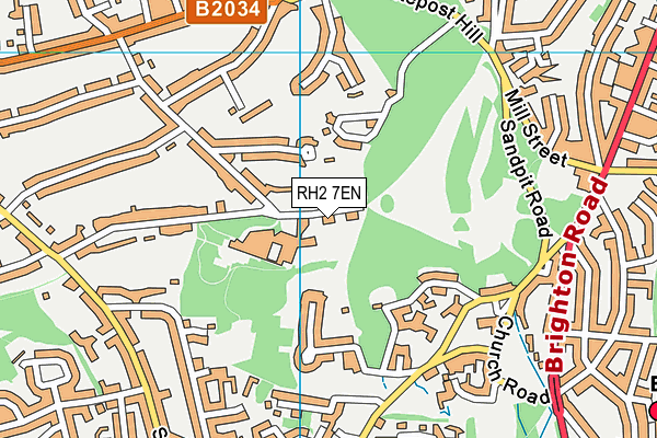 RH2 7EN map - OS VectorMap District (Ordnance Survey)