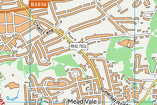 RH2 7EQ map - OS VectorMap District (Ordnance Survey)