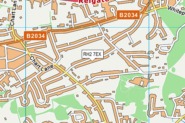 RH2 7EX map - OS VectorMap District (Ordnance Survey)