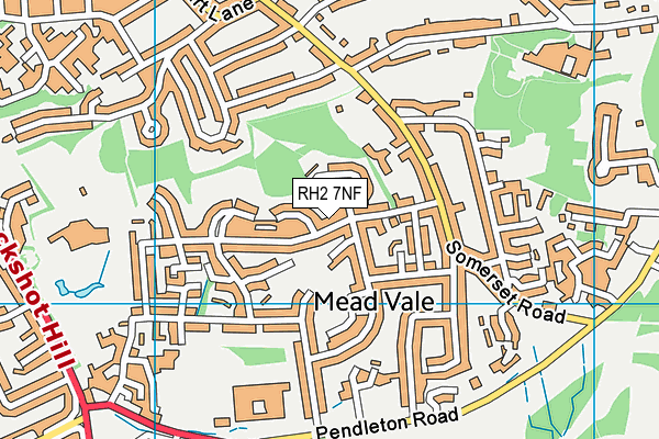 RH2 7NF map - OS VectorMap District (Ordnance Survey)
