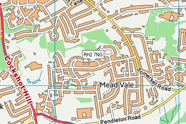 RH2 7NG map - OS VectorMap District (Ordnance Survey)