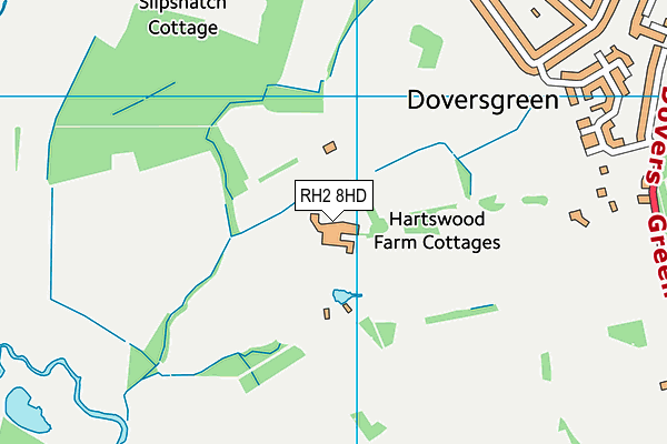 RH2 8HD map - OS VectorMap District (Ordnance Survey)