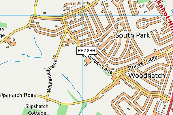 RH2 8HH map - OS VectorMap District (Ordnance Survey)