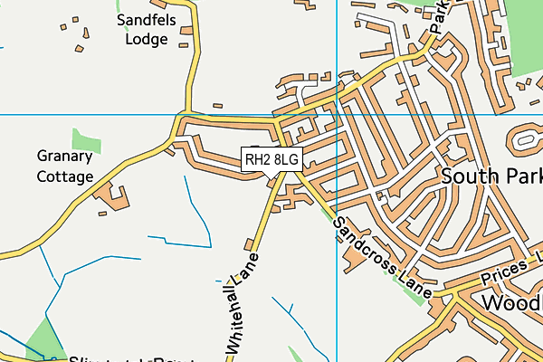 King Georges Field (South Park) map (RH2 8LG) - OS VectorMap District (Ordnance Survey)