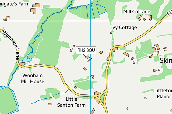 RH2 8QU map - OS VectorMap District (Ordnance Survey)