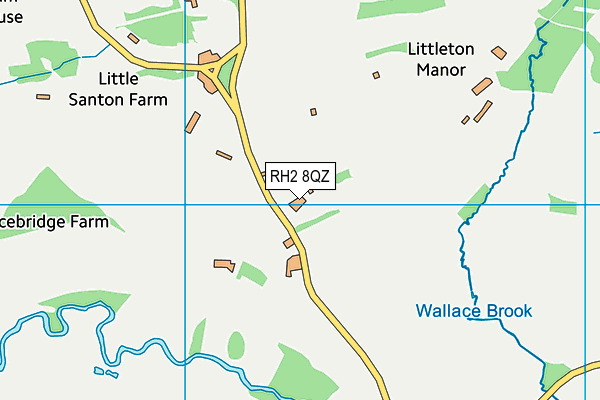 RH2 8QZ map - OS VectorMap District (Ordnance Survey)