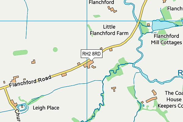 RH2 8RD map - OS VectorMap District (Ordnance Survey)