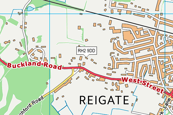 RH2 9DD map - OS VectorMap District (Ordnance Survey)