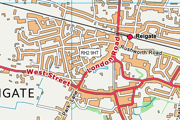 RH2 9HT map - OS VectorMap District (Ordnance Survey)