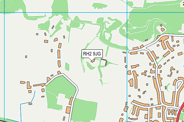 RH2 9JG map - OS VectorMap District (Ordnance Survey)