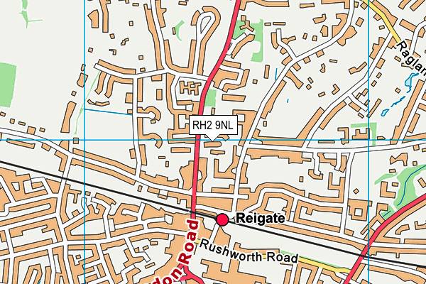 RH2 9NL map - OS VectorMap District (Ordnance Survey)
