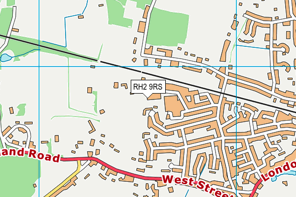 RH2 9RS map - OS VectorMap District (Ordnance Survey)