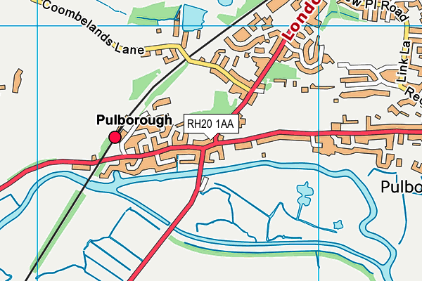 RH20 1AA map - OS VectorMap District (Ordnance Survey)