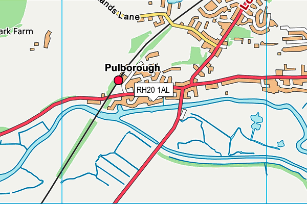 RH20 1AL map - OS VectorMap District (Ordnance Survey)