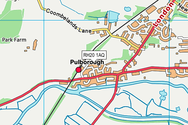 RH20 1AQ map - OS VectorMap District (Ordnance Survey)