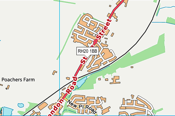 RH20 1BB map - OS VectorMap District (Ordnance Survey)