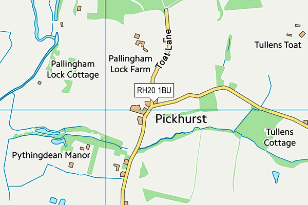 RH20 1BU map - OS VectorMap District (Ordnance Survey)