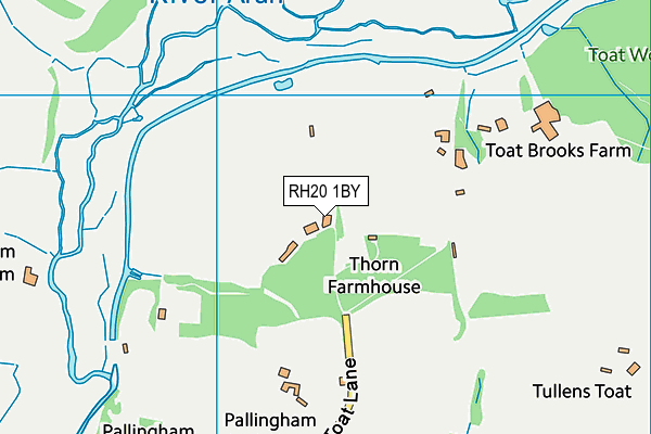 RH20 1BY map - OS VectorMap District (Ordnance Survey)