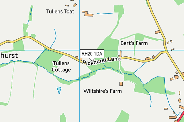 RH20 1DA map - OS VectorMap District (Ordnance Survey)