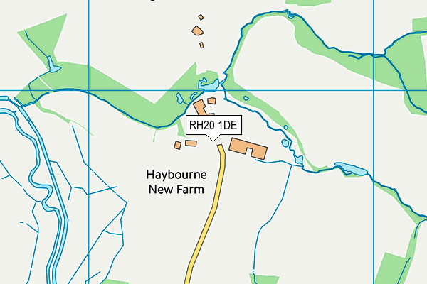 RH20 1DE map - OS VectorMap District (Ordnance Survey)