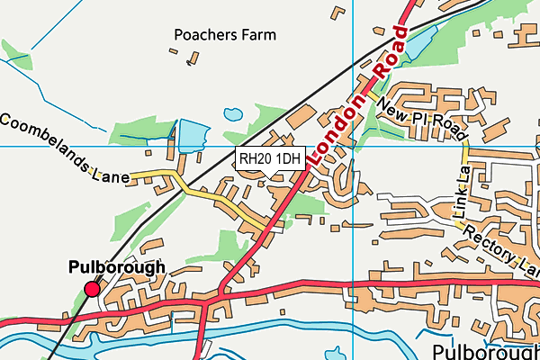 RH20 1DH map - OS VectorMap District (Ordnance Survey)