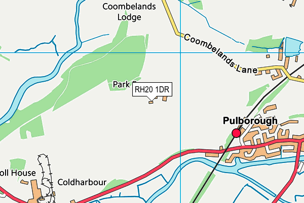 RH20 1DR map - OS VectorMap District (Ordnance Survey)