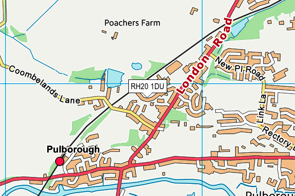 RH20 1DU map - OS VectorMap District (Ordnance Survey)