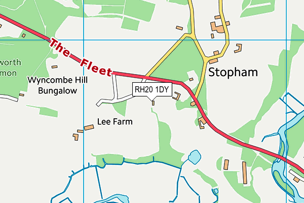 RH20 1DY map - OS VectorMap District (Ordnance Survey)