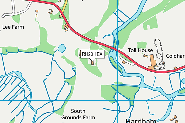 RH20 1EA map - OS VectorMap District (Ordnance Survey)