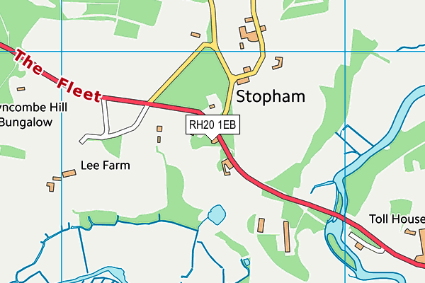 RH20 1EB map - OS VectorMap District (Ordnance Survey)