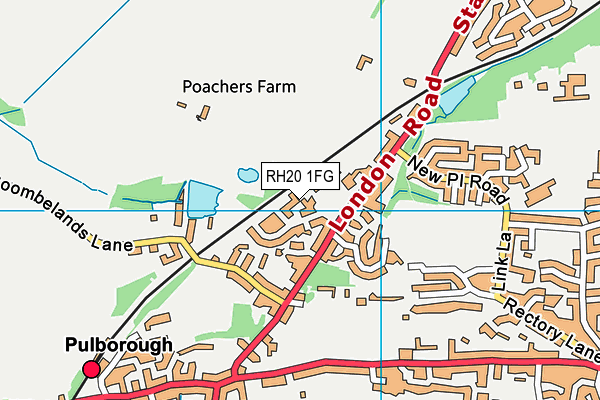 RH20 1FG map - OS VectorMap District (Ordnance Survey)