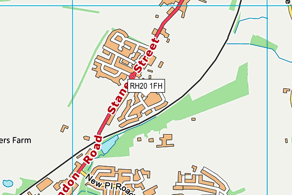 RH20 1FH map - OS VectorMap District (Ordnance Survey)