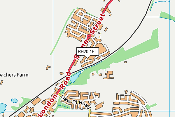 RH20 1FL map - OS VectorMap District (Ordnance Survey)