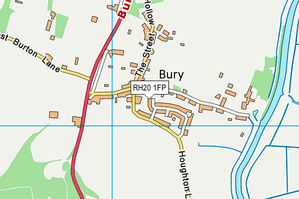 RH20 1FP map - OS VectorMap District (Ordnance Survey)