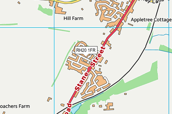 RH20 1FR map - OS VectorMap District (Ordnance Survey)