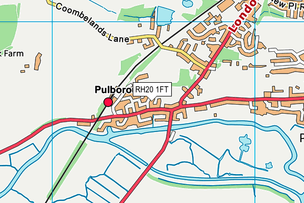 RH20 1FT map - OS VectorMap District (Ordnance Survey)