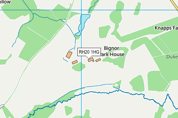 RH20 1HG map - OS VectorMap District (Ordnance Survey)