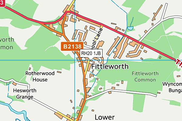 Fittleworth CofE Village School map (RH20 1JB) - OS VectorMap District (Ordnance Survey)